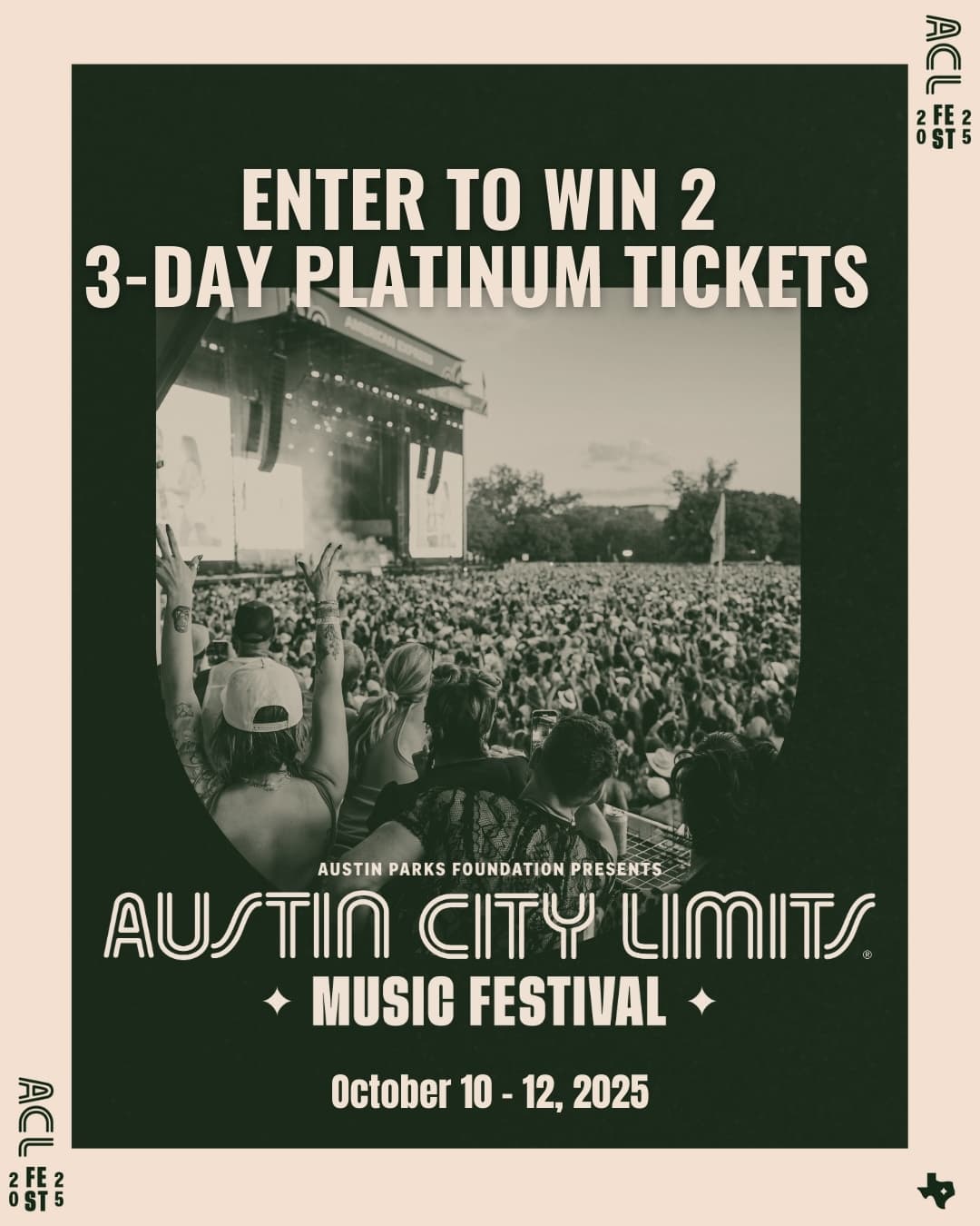 Win 3-Day Platinum Tickets to Austin City Limits 2025